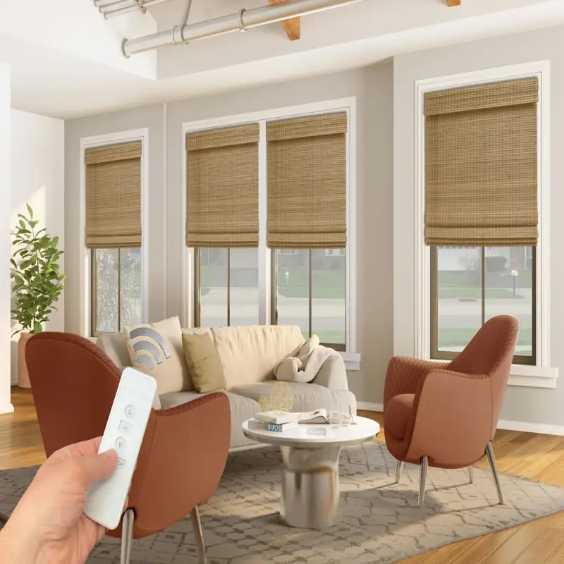 Motorized Roman Blinds