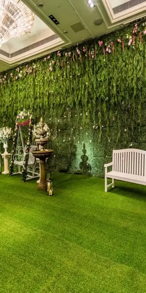 Indoor artificial grass installation